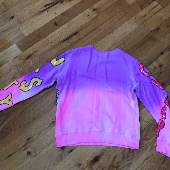 Discount Universe SweatShirt FASHION SUCKS Sequins Medium - Picture 6 of 8